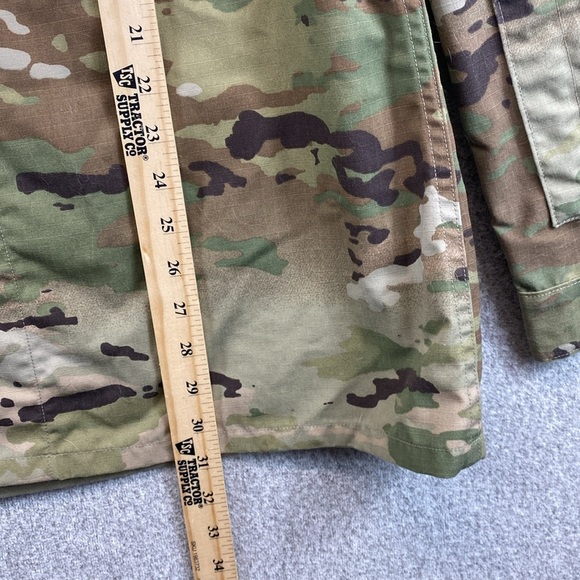 US Army Combat uniform BDU Field Shirt Coat Camo Medium XLong Ranger Patches - Picture 7 of 15
